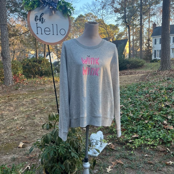 Kate Spade β οΈ Wink Wink π Sweatshirt, XL, EUC, Grey - Picture 3 of 9